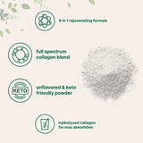 Ingredients Multi Collagen Peptides Powder - Hydrolyzed Protein Peptides (Type I,II,III,V,X) with Hyaluronic Acid, Biotin & Vitamin C Unflavored
