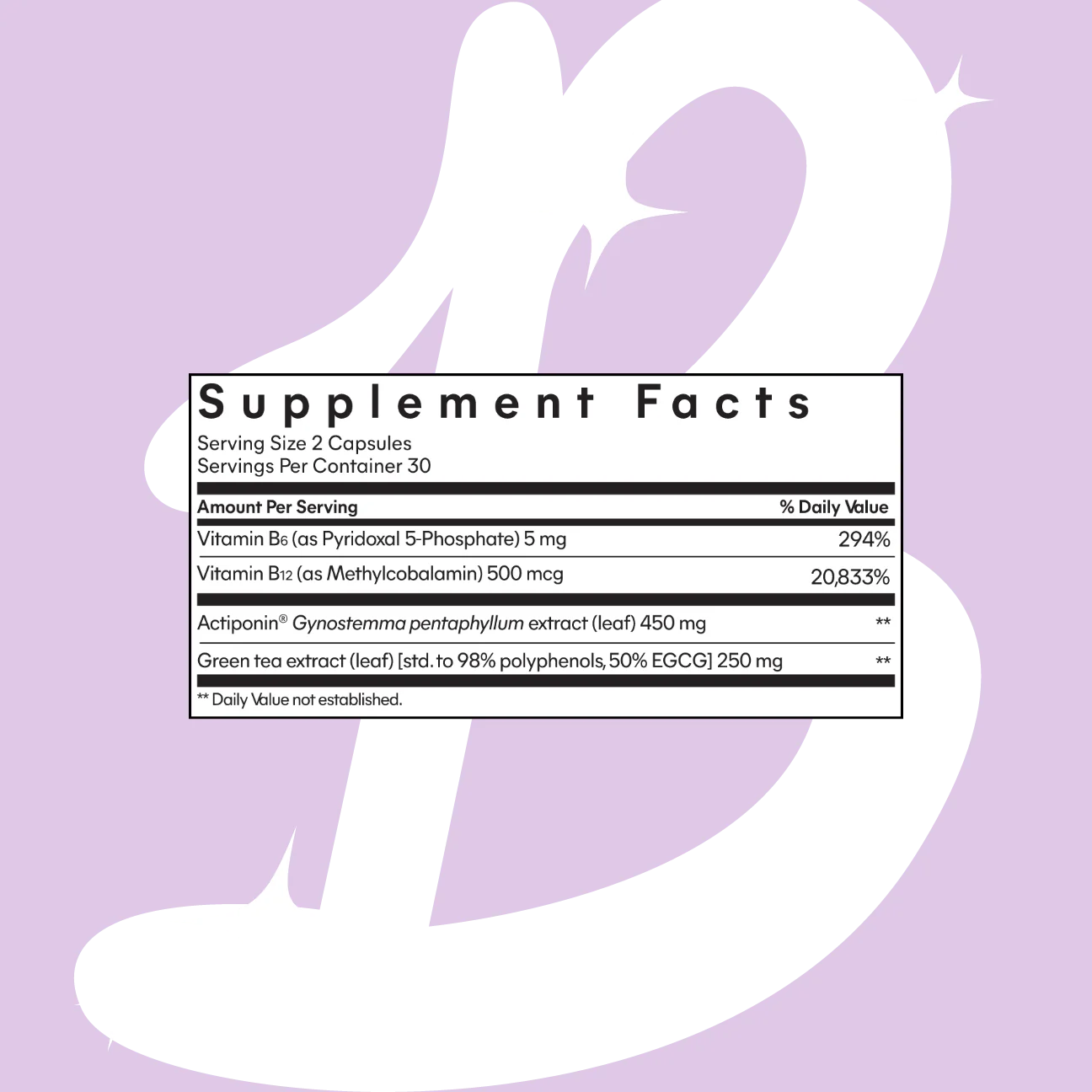 Metabolism, + AMPK Activating Supplement for Men & Women w/Clinically Studied Actiponin Gynostemma, Green Tea Extract, Vitamins B6 & B12 - Gluten Free, 60 Count