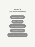 Period Patches Extra Strong - Period Relief with Menthol and Ginger Extract - Menstrual Relief with Natural Essential Oils